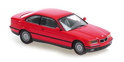 Voitures Civiles-1/43-Maxichamps-Bmw 3 coupe rouge 1992 