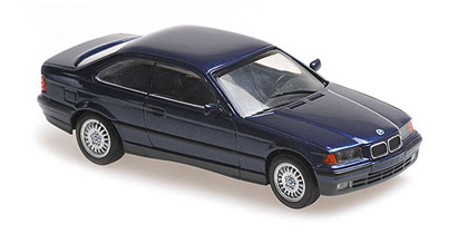 Voitures Civiles-1/43-Maxichamps-Bmw 3 coupe bleu met 1992 